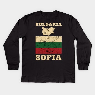 Flag of Bulgaria Kids Long Sleeve T-Shirt